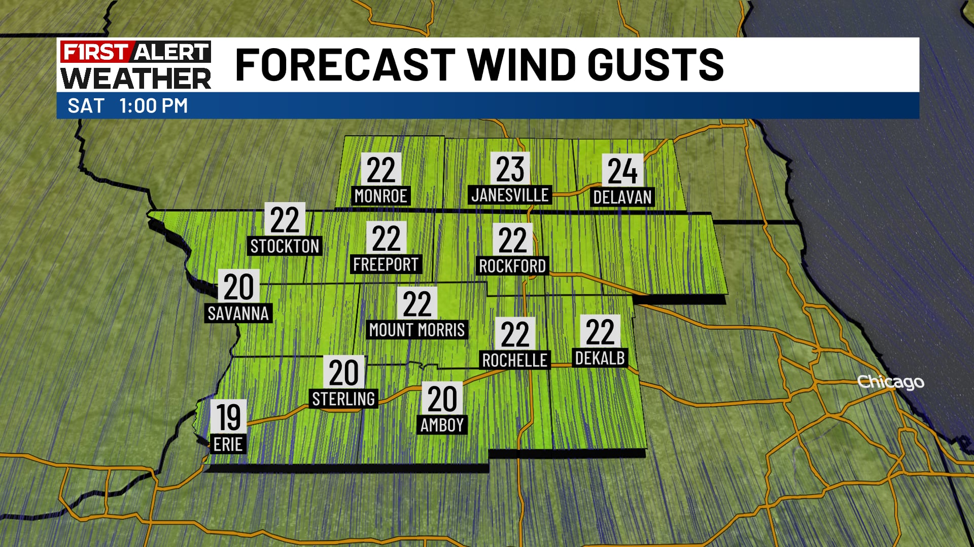 Warm and breezy Saturday ahead with record breaking warmth possible Monday