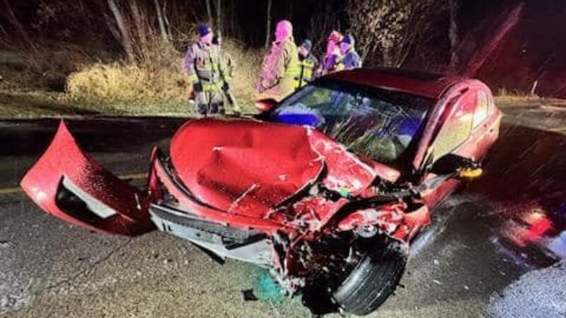 One car was found severely damaged in a ditch (Courtesy: Capron Rescue Squad).