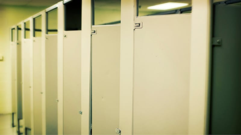 FILE -- school bathroom image.