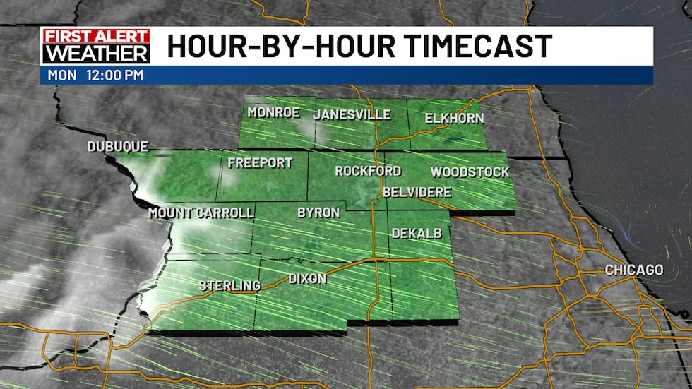 Mostly clear and cool night ahead with a marvelous Monday ahead