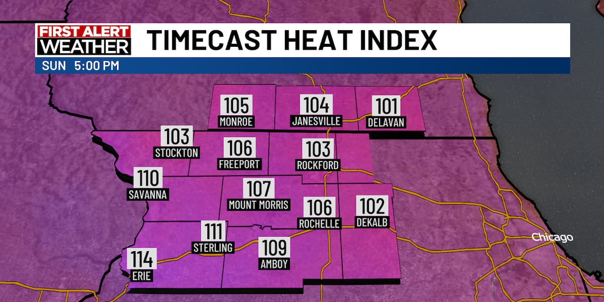 Warm night ahead with major heat and humidity Sunday