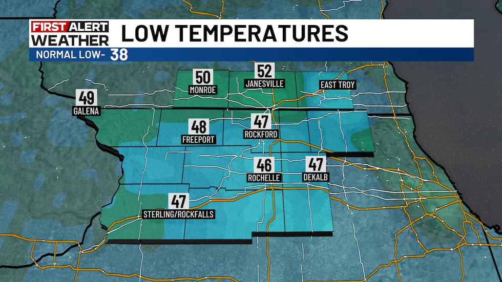 Temperatures were cool in the 40s and low 50s