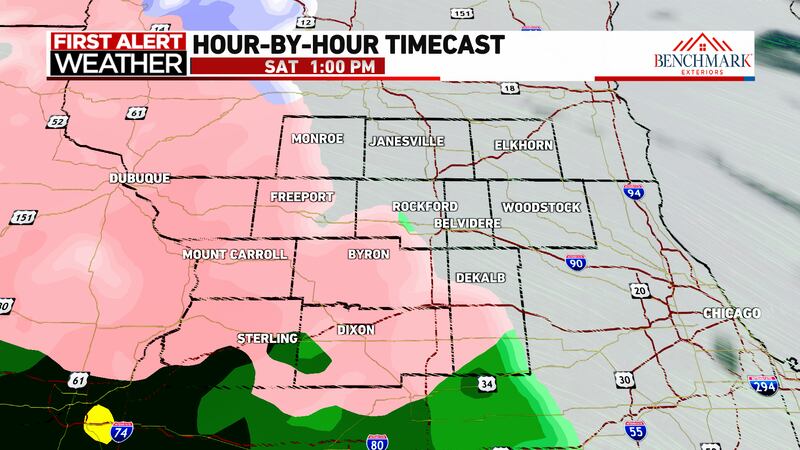 Freezing rain possible in our western counties early Saturday