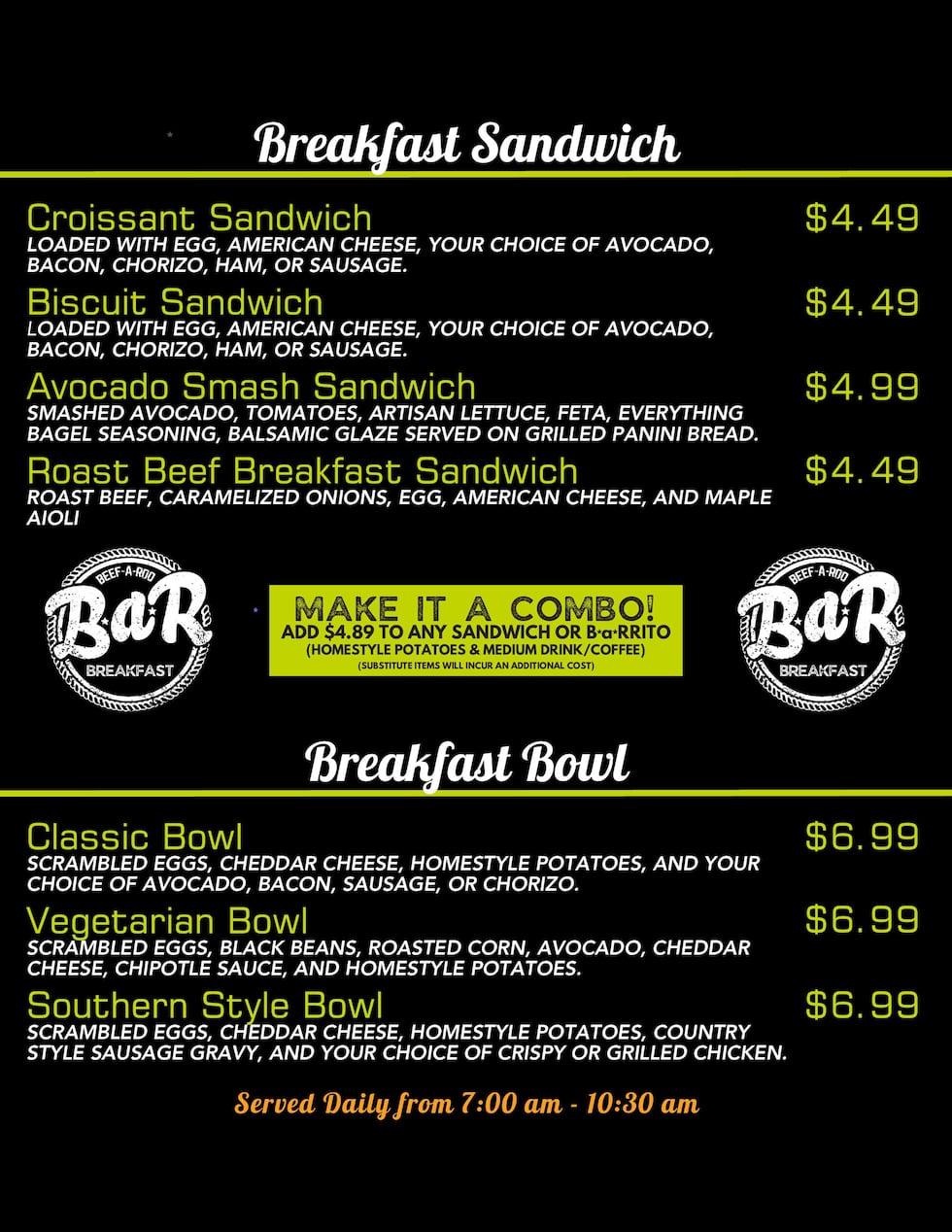Beef-A-Roo launches breakfast menu