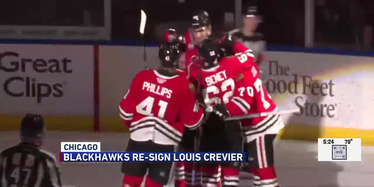 Former Rockford IceHog Louis Crevier agrees to two-year deal with Chicago Blackhawks
