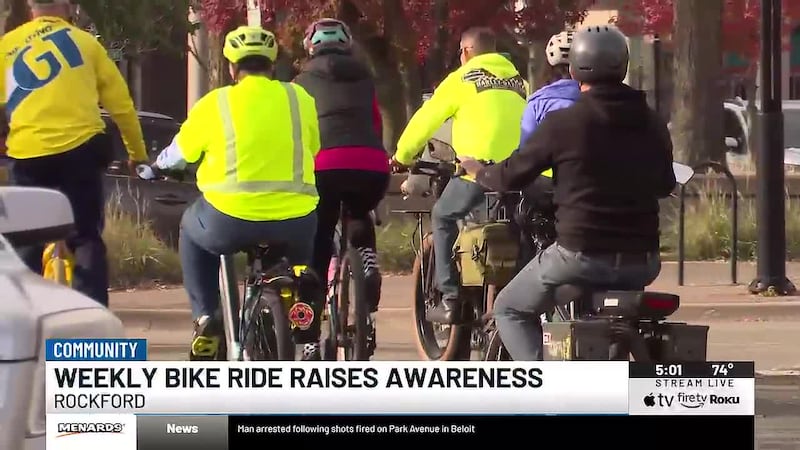 A local group of bicyclists use their weekly social ride to raise awareness following two...